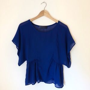 Francesca’s cobalt blue blouse